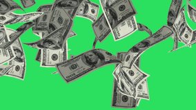 Realistic banknotes floating across the green screen. - Powered by Shutterstock - Get 15% off with code: PIKWIZARD15