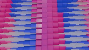 Abstract pink and blue cubes moving in waves. Design - Powered by Shutterstock - Get 15% off with code: PIKWIZARD15