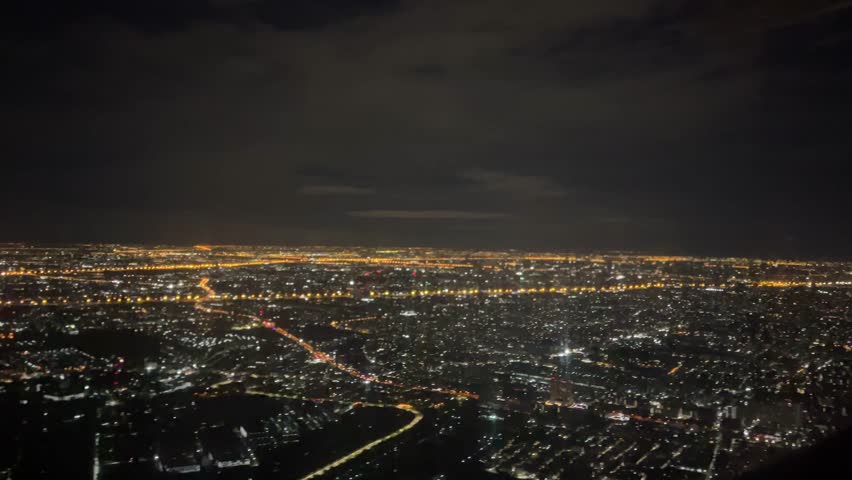 Bangkok city view at night, Thailand