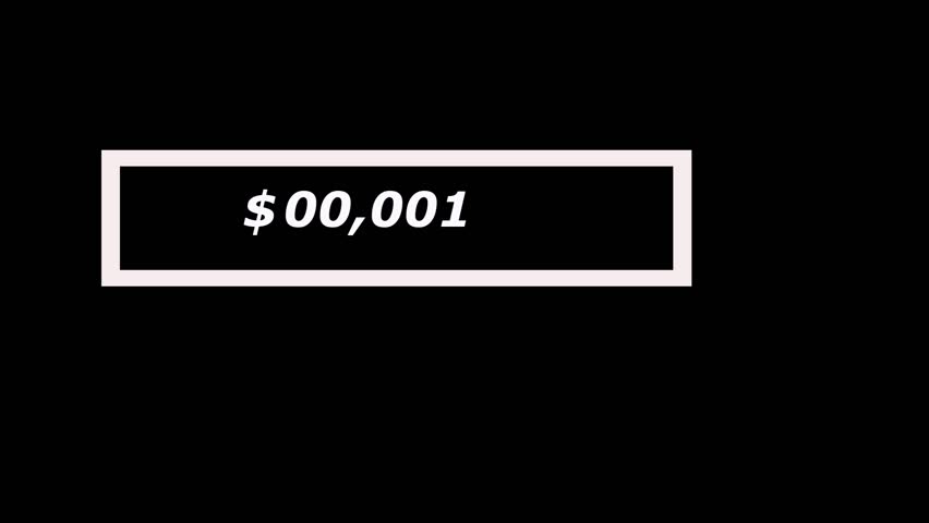 Whit color One Million Dollars Isolated on Black Background .Symbolizing Concept of earning money.