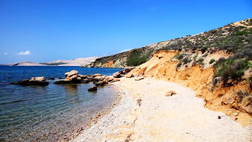 Tranquil sea Pag Croatia, Adriatic Mediterranean Sea, Dalmatia