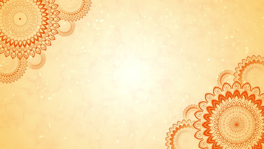 Rotating Indian mandala for Diwali frame effect deepavali diwali the festival of lights Traditional indian marigold floral garland animated video, wedding festival decoration, border flower decoration