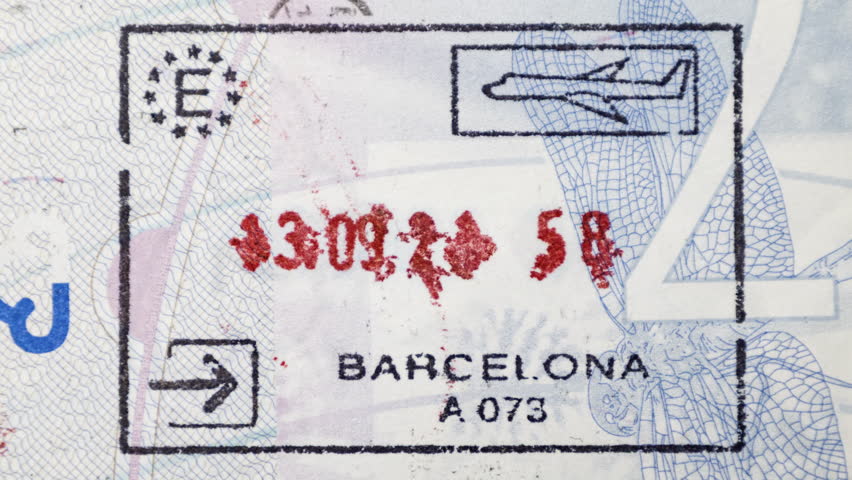 collection of passport stamps and visas from different countries around the world