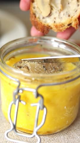 Foie gras goose liver appetizer delicacy fresh delicious gourmet food background on the table rustic food top view copy space