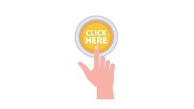 Hand clicking click here button on white and green screen - Powered by Shutterstock - Get 15% off with code: PIKWIZARD15