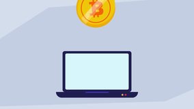 Cryptocurrency Theft Concept with Hacker Stealing Bitcoin from Laptop cartoon animation - Powered by Shutterstock - Get 15% off with code: PIKWIZARD15