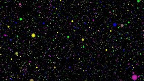 Abstract color particle splash on black background
Random colorful ink droplets forming artistic patterns
Vibrant and dynamic modern design composition - Powered by Shutterstock - Get 15% off with code: PIKWIZARD15