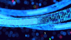 Blue binary code data stream, Futuristic digital code and data transfer - Powered by Shutterstock - Get 15% off with code: PIKWIZARD15