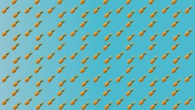 Abstract retro modern of golden pineapple tropical fruit pattern looping animation on sky blue background. - Powered by Shutterstock - Get 15% off with code: PIKWIZARD15