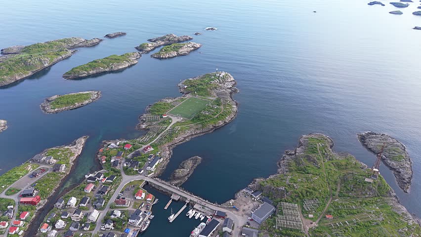 Scenic view at Henningsvær in the lofoten islands, Norway