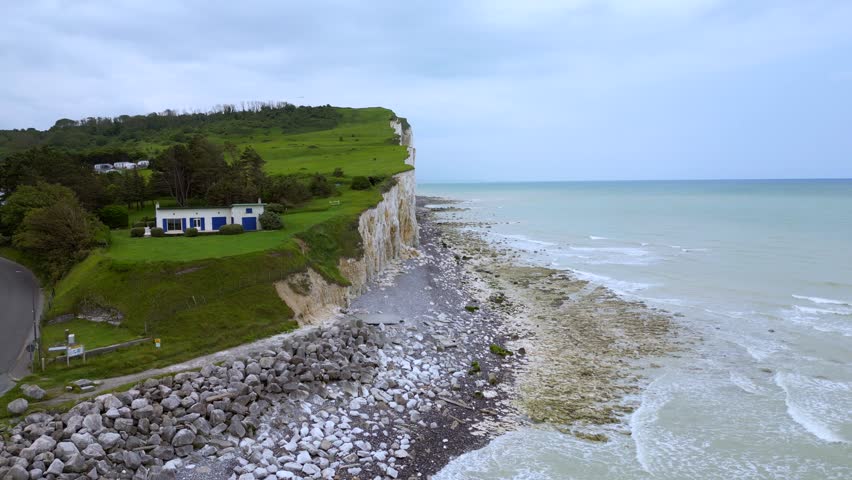 France Normandy Plage de Criel Drone