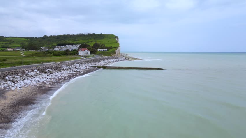 France Normandy Plage de Criel Drone