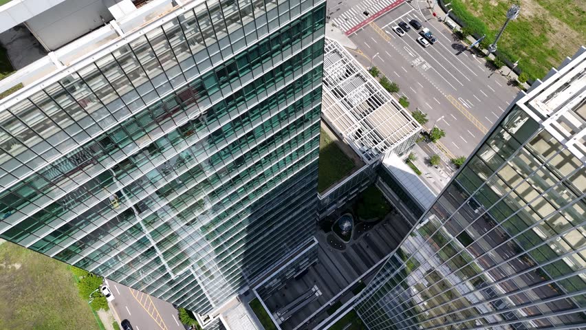 Skyscrappers in International business distriict in Songdo, Yeonsu-gu, Incheon, South Korea