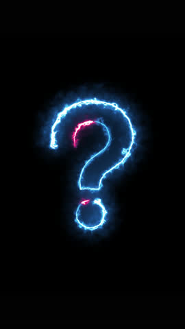 Question Mark Neon Vertical Animation