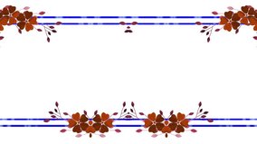A digital illustration of an elegant floral frame with brown flowers and blue lines on a white background. Perfect for design templates. - Powered by Shutterstock - Get 15% off with code: PIKWIZARD15