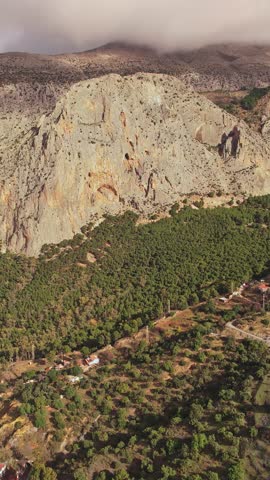 El Chorro, Spain, Camino del Rey on a bautiful mountain landscape