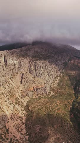 El Chorro, Spain, Camino del Rey on a bautiful mountain landscape