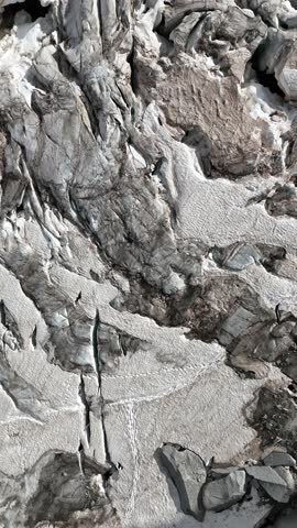 Open crevasses on Mont Blanc glacier