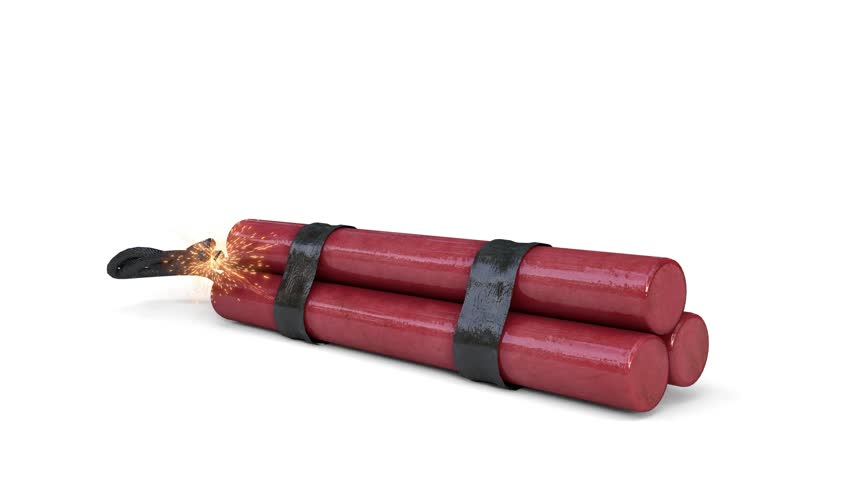 TNT Light The Fuse Animation. 3d and computer rendering animation video with 4k resolution.