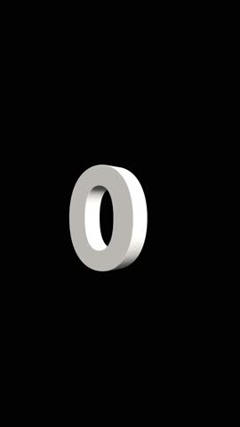 Counter 100, white number on black background 