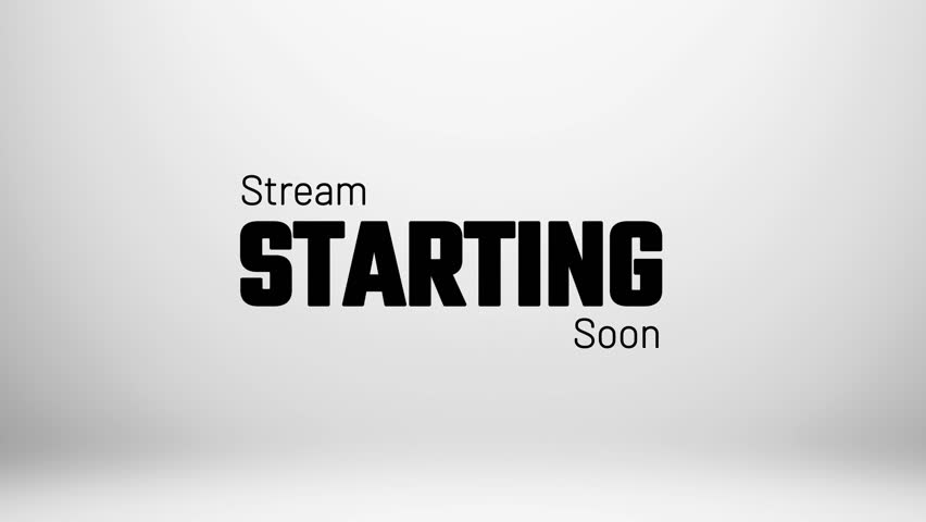  stream starting soon minimalist white background 4k video