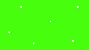 Minimal loading animation with symmetric white lines and squares on green screen, futuristic ui flat design motion graphics style, cross lines and circular buffering icons - Powered by Shutterstock - Get 15% off with code: PIKWIZARD15