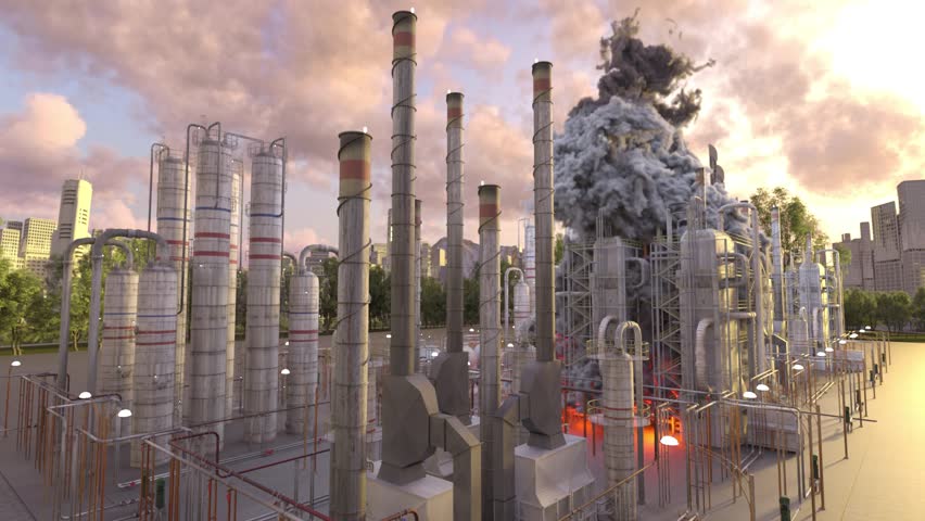 3D rendering of the base under attack