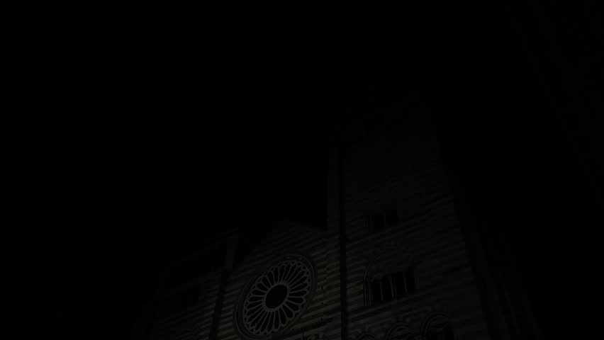 Cattedrale di San Lorenzo in 4K, the church is a famous landmark of the city of Genova, an ex marine republic in Italy.