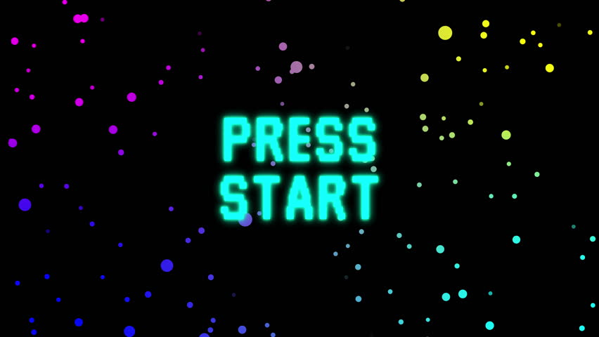 Glowing Press Start text animation retro game for game assets. 4k - Powered by Shutterstock - Get 15% off with code: PIKWIZARD15