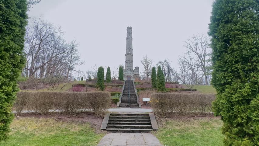 Horizontal video of Battlefield Monument in Hamilton, Ontario, Canada