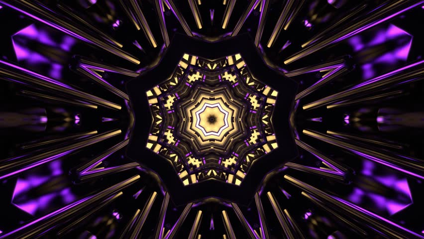 Seamless Neon Cyberpunk VJ Background Loop, Abstract Motion Visual for Live Shows and DJs	