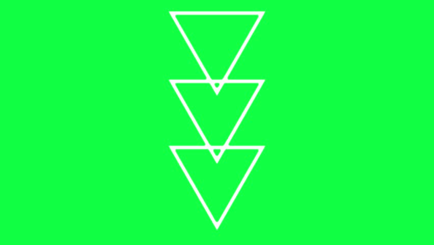 A solid green screen background ideal for creating a triangle gamer shapes glitch effect, perfect for video game streams, transition overlays, and digital content creation.