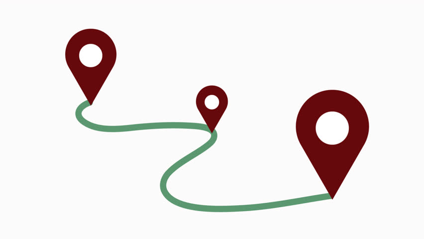 map pin icon animation simple flat