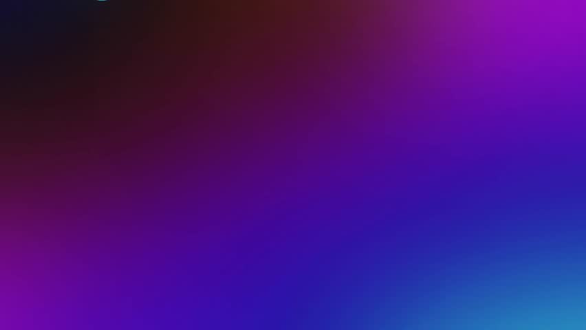 A modern, abstract motion graphic featuring a smooth purple and blue gradient. Animated cartoonish icons and colorful shapes float across the screen in a seamless loop.