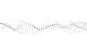 Dynamic digital wave flow on white background. Motion visualisation of data process in cyberspace. Technology of particles conection. 4K animation background.  - Powered by Shutterstock - Get 15% off with code: PIKWIZARD15