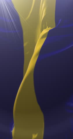 Flag of Luque, Paraguay. Loop. 4K Vertical