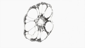 Metal chrome aluminum splash drops on white bg super slow motion 1000 FPS 4k. 3D Illustration - Powered by Shutterstock - Get 15% off with code: PIKWIZARD15