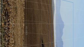 Animation of data processing over a wind turbine network with connections. Global environment, green energy, business connections, digital interface, and technology concept digitally generated video. - Powered by Shutterstock - Get 15% off with code: PIKWIZARD15