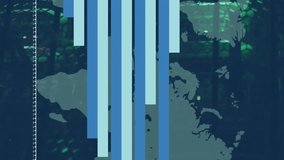 Animation of graph and data processing over world map on dark background. Global communication, data and digital interface concept digitally generated video. - Powered by Shutterstock - Get 15% off with code: PIKWIZARD15