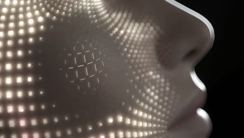 Facial wrinkles are smoothed, skin regains youthful vitality, golden essence balls converge and blend to fight wrinkles and aging. Skin care solutions, cosmetics advertising, 3D animation.	