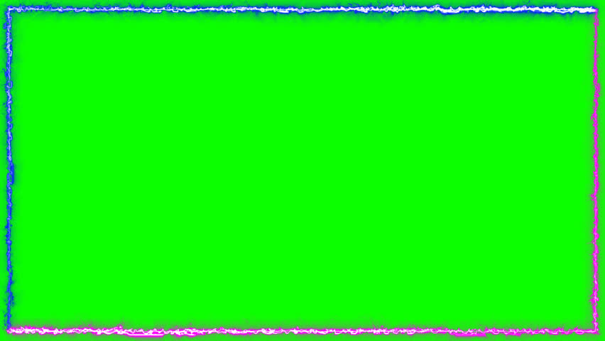 neon frame animation on green screen background, neon border frame with laser line, rectangle frame neon light animation on chroma key background, 4k video, frame loop animation, neon loop lights, 