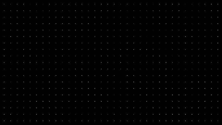 White dot grid distorted into a smooth wave pattern on black background. Minimalist and tech-inspired design — perfect for motion backgrounds, presentations, or UI overlays.