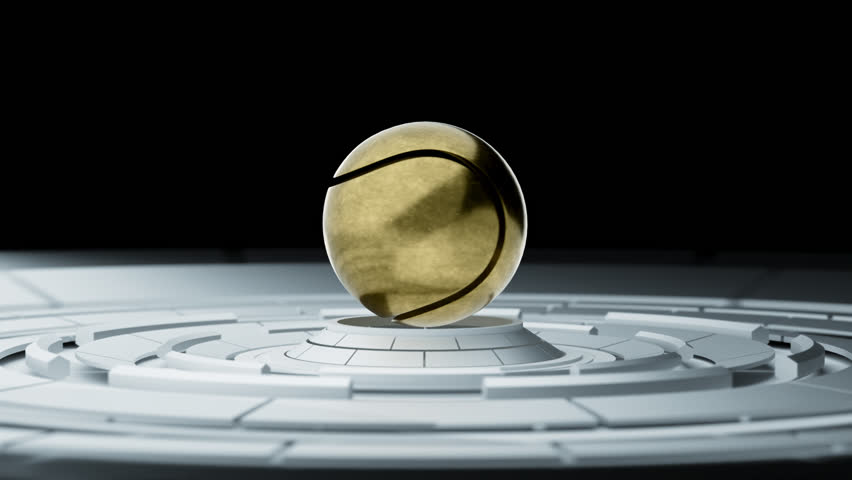Spinning Golden Tennis Ball, Championship Splash Screen