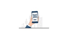 4K Hand Holding Phone with QR Code – QR Code Scan Here Concept Animation Video, Mobile Payment, Digital Ticket, Online Verification, motion graphics - Powered by Shutterstock - Get 15% off with code: PIKWIZARD15