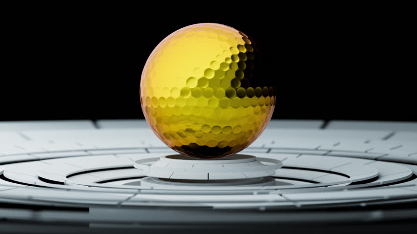 Spinning Golden Golf Ball, Championship Splash Screen