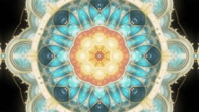 An elegant, jeweled mandala with Art Deco-style patterns in shimmering teal and gold. This 30-sec seamless loop is perfect for luxury branding and sophisticated social media visuals. 9:16 format. - Powered by Shutterstock - Get 15% off with code: PIKWIZARD15