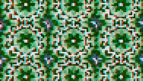 The footage displays a colorful, pixelated pattern that appears to be a digital or abstract representation of a repeating design. It resembles a kaleidoscope or a digital art piece created. - Powered by Shutterstock - Get 15% off with code: PIKWIZARD15