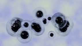 Microscopic Cellular Organisms Fusing and Dividing. Looping 3D Animation of Abstract Viruses and Cells. Biological Research and Medicine Background. - Powered by Shutterstock - Get 15% off with code: PIKWIZARD15