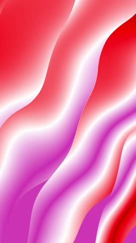 Vibrant vertical animation of flowing red, pink, and white glossy waves creating a smooth, elegant pattern. Excellent for social media stories, mobile wallpapers, fashion events, or stylish product 