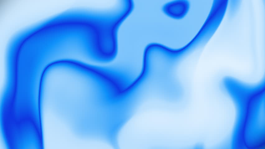 Soft abstract animation of a gentle blue and white liquid ink cloud creating a dreamy, swirling motion. Perfect as a calming background for wellness videos, corporate branding, or title sequences